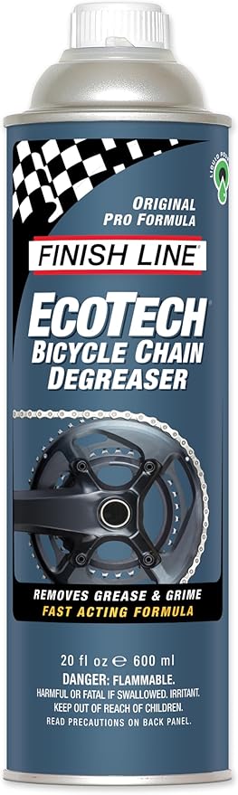Finish Line EcoTech Bicycle Degreaser for Bikes, Biodegradable Soy-Based Cleaner for Chains, Gears, and Components, Safe on Rubber, Plastic, and Painted Surfaces, For Tough Grease - 20oz - Pour Can