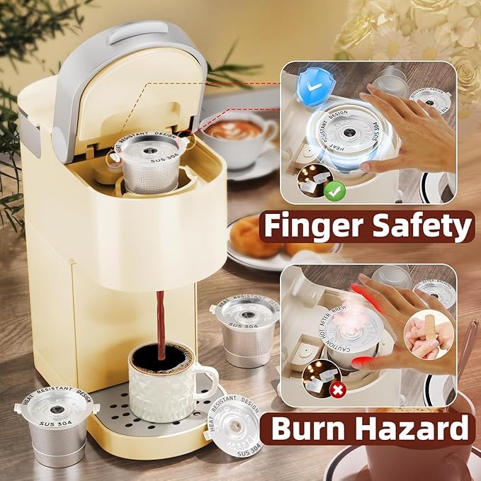1 Pack Reusable K Cups Coffee Pods for Keurig 1.0: Stainless Steel Reusable Coffee Pods for Keurig Coffee Pods Reusable, BPA-Free, SUS 304‌, Scoop, Heat Resistant Handles