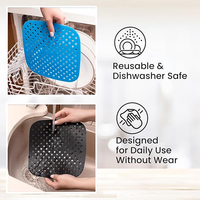 Reusable Air Fryer Liners Square Silicone Airfryer Liner - Easy to Clean Air Fryer Accessories As Seen on the Today Show - Dishwasher Safe Non-Stick Parchment Paper Replacement 3 Pack for 2QT - 6.5"