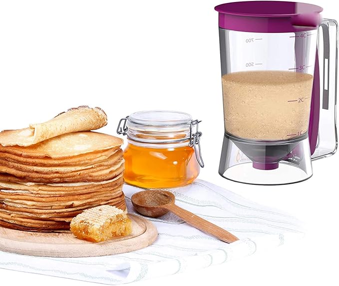 Pancake Cupcake Batter Dispenser - Perfect Baking Tool for Cupcakes Waffles, Muffin Mix, Crepes, Cake or Any Baked Goods