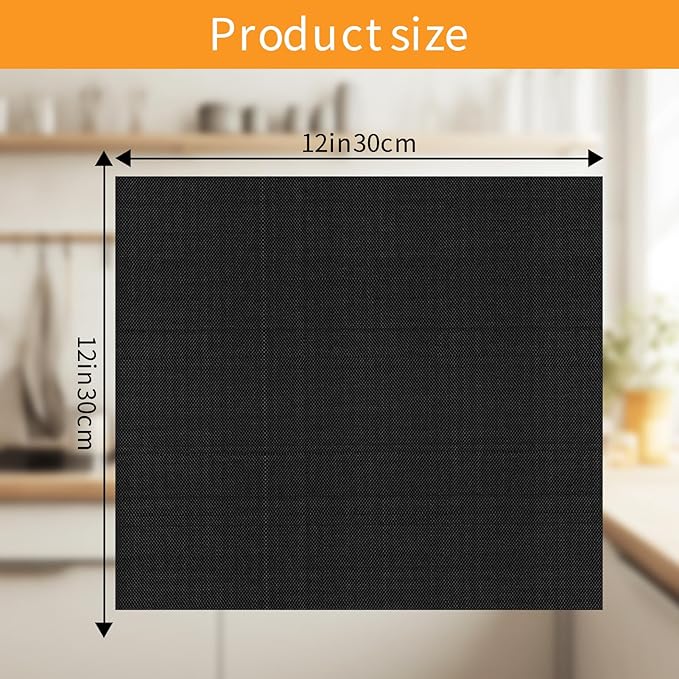 Air Fryer Oven Liners for Bottom of Oven, 12"x12" Non-Stick Heat Resistant Reusable Toaster Liners Baking Mat Accessories for Ninja Breville Cuisinart Emeril Lagasse and more, 4 Pack