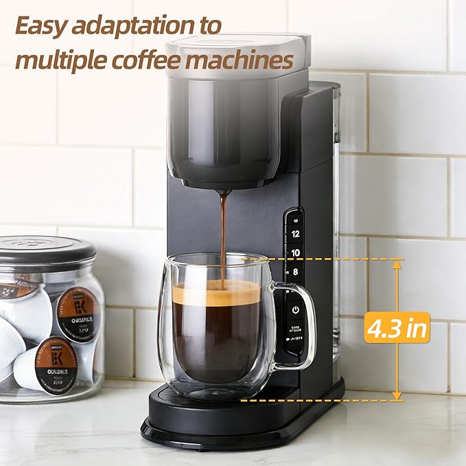 12 OZ Glass Coffee Mug Pack of 4, Double Wall Glass Mug with Handle Insulated Clear Glass Coffee Cup for Espresso, Cappuccino, Latte, Americano, Tea