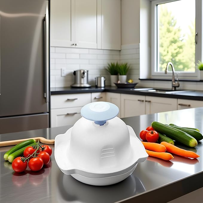 Blue Food Safety Holder for Mandolin or Grater, Finger Anti-Cut Protectors for Mandoline Slicer, Food Slicer Cutter Finger Guard