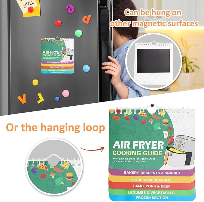 2Pcs Air Fryer Silicone Liners for Ninja SL401 /DZ201/ DZ401/ DZ550 8-10 QT, Reusable Liners for COSORI, Chefman, Instant Air Fryer, Silicone Air Fryer Basket Liners with Magnetic Cheat Sheet, Grey