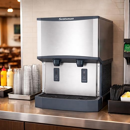 Scotsman Meridian Touchfree Countertop Nugget Ice Maker & Water Dispenser - 500 lb/Day, 25 lb Storage Bin