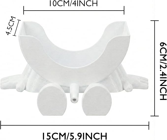 Cute Hanging Sponge Holder with Drainage & Legs, 3D Printed Funny Sink Stand for Round Sponges, Aesthetic Kitchen Sink Edge Organizer, Countertop Decor, Quick-Drying Storage Cleaning Gadget