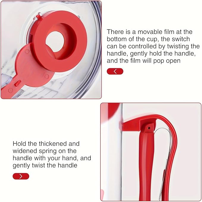 Jerliflyer Pancake Dispenser, Pancake Mixer And Dispenser Battery Batter Separator with Measurement Labels for Cupcakes,Waffles,Muffins(Red)