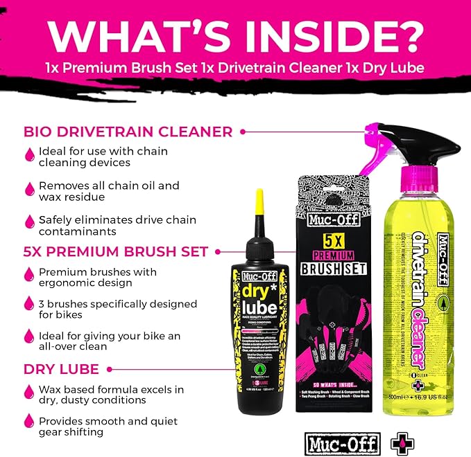 Muc-Off Bio Drivetrain Cleaner | Effective Biodegradable Bicycle Chain Cleaner and Degreaser Spray | Suitable for All Types of Bike