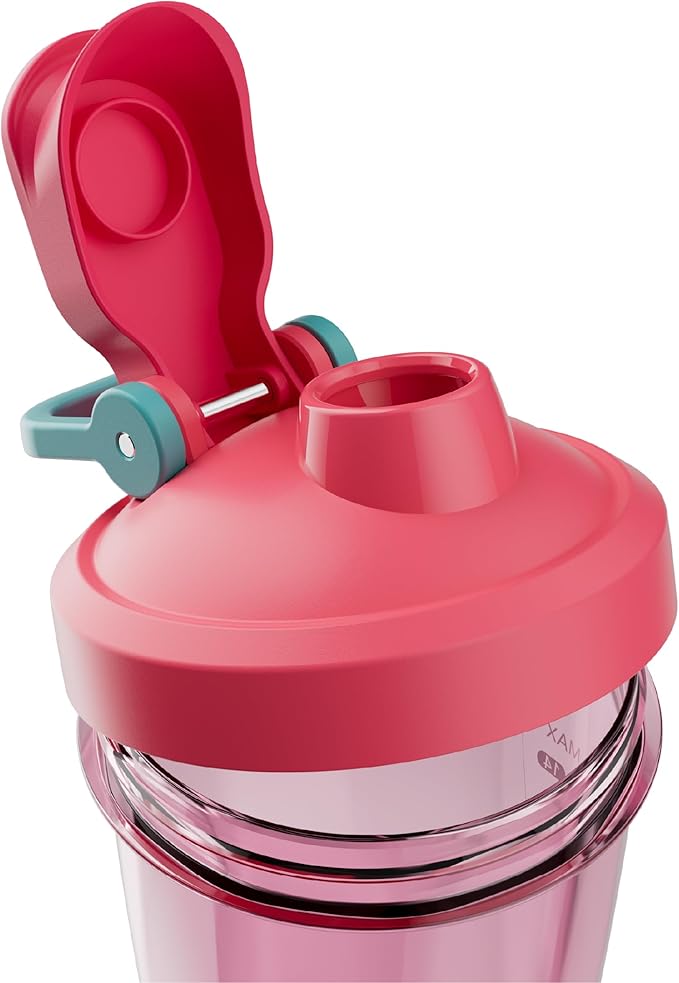 VOLTRX VortexBoost Electric Shaker Bottle, USB C Rechargeable Protein Shake Mixer, Shaker Cups for Protein Shakes and Meal Replacement Shakes, BPA-Free, Made with Tritan, Solar Red, 24oz