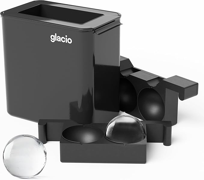 Clear Ice Maker Set – Crystal Clear Ice Ball & Cube Molds for Whiskey and Cocktails | Dilution-Free Directional Freezing Design | Easy Removal