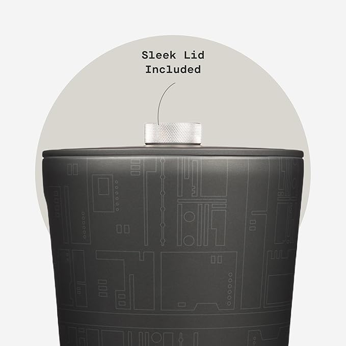 Corkcicle Insulated Ice Bucket with Lid - Stainless Steel - 100 oz - Star Wars Death Star