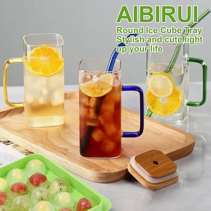 Round Ice Cube Trays for Freezer,1"x33 PCS Round Ice Cube Mold,Small Circle Ice Cube Tray with Lid,Ice Ball Maker Mold Making Sphere Ice Mold for Chilling Drinks,Coffee