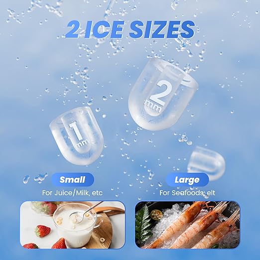 NEWBULIG Ice Makers Countertop with Handle, Portable Ice Machine, 9 Bullet Ice Cubes in 6 Mins, 26lbs in 24Hrs, Auto-Cleaning, with Basket and Scoop, for Home, Kitchen, RV, Camping,Black