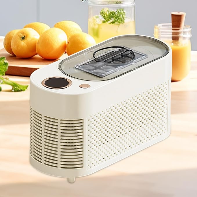 Desktop Ice Maker Portable Countertop Durability 10 Cubes, Compact Quickly Making Ice Making Machine for Camping, BBQ Picnic, Cream White