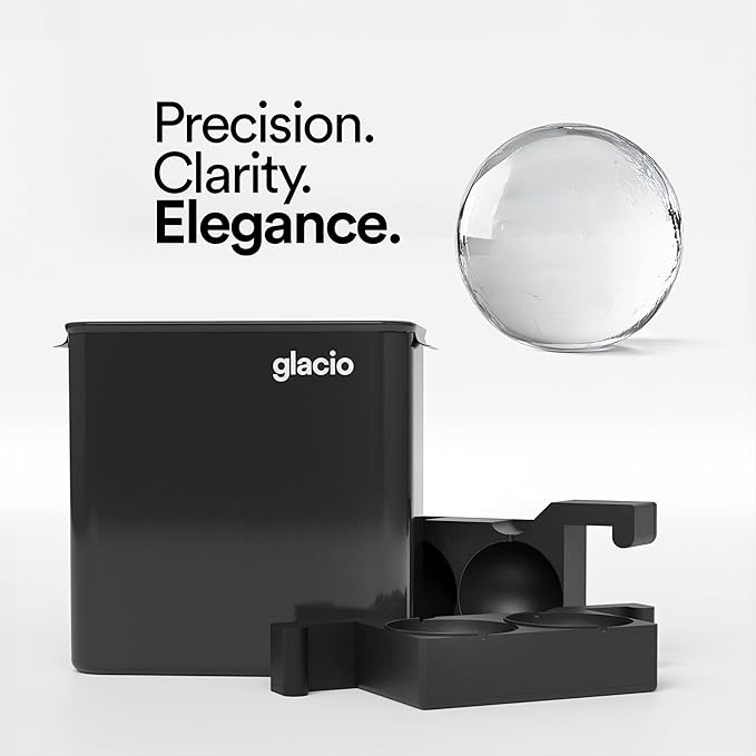 Clear Ice Maker Set – Crystal Clear Ice Ball & Cube Molds for Whiskey and Cocktails | Dilution-Free Directional Freezing Design | Easy Removal