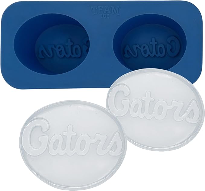TEAM ICE - Florida Gators Silicone Ice Cube Tray - Large Silicone Ice Cube Mold for Whiskey & Cocktails, Durable Ice Tray for Game Day Drinks, College Logo Ice Mold for Fans & Tailgate Parties