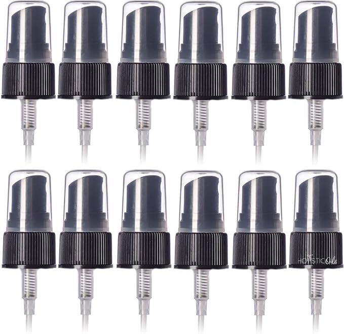 Holistic Oils Spray Tops for Essential Oil Bottles - 12 Essential Oil Spray Bottle Tops Oil Spray Tops Oil Mist Sprayer Replacement Pump Reusable Inserts for 5 ml, 15 ml 20 ml Bottles