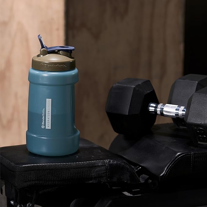 BlenderBottle Hydration Koda V1.5, Half Gallon Water Bottle, 74-Oz, Full-Color Tan