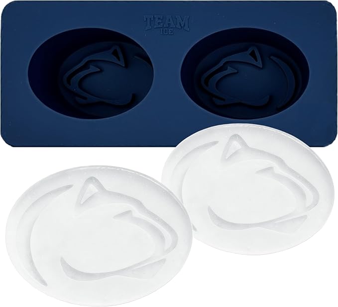 TEAM ICE - Penn State Silicone Ice Cube Tray - Large Silicone Ice Cube Mold for Whiskey & Cocktails, Durable Ice Tray for Game Day Drinks, College Logo Ice Mold for Fans & Tailgate Parties