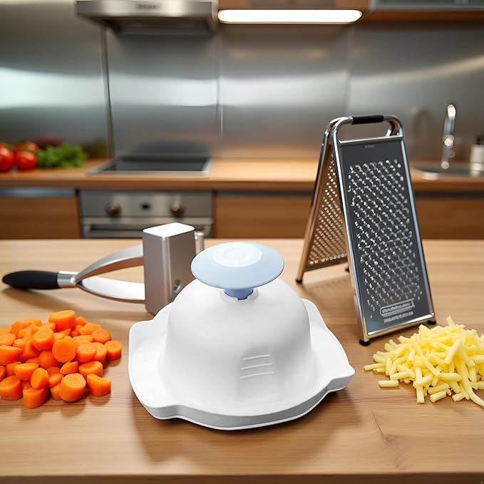 Food Safety Holder for Mandolin Slicer or Grater,Food Slicer Cutter Finger Guard for Mandoline Slicer Grater Cutting, Finger Anti-Cut Protectors for Vegetable Graters, Peelers and Slicers (Blue)