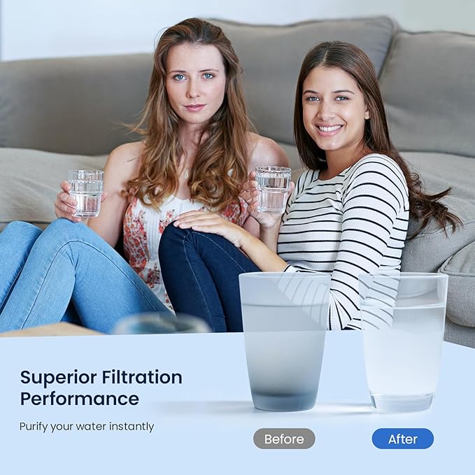 GLACIER FRESH New Upgrades Replacement for GE Profile Opal Ice Maker Filter, NSF 42 Certified, Ge Opal ice Maker Filter, Easy Install,3 Pack