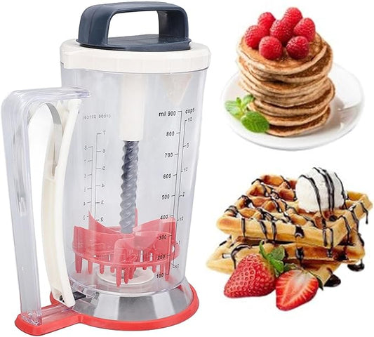 Pancake Batter Dispenser, Cupcake Batter separator with Measuring Scale Pancake Maker Baking Supplies for Muffins Crepes