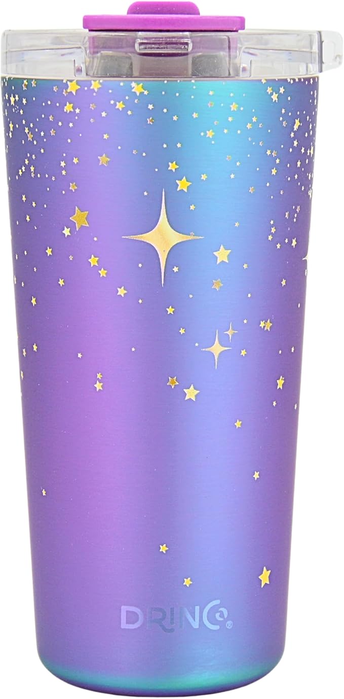 Drinco - 20 oz Stainless Steel Tumbler | Double Walled Vacuum Insulated Mug With Lid, 2 Straws, For Hot & Cold Drinks (20oz North Star)