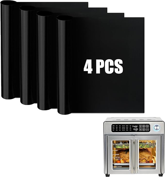 SIUDANGKA Air Fryer Liners Compatible with Emeril Lagasse 26 QT Extra Large Air Fryer, 4 PCS Air Fryer Oven Liners Reusable for Emeril Lagasse Accessories