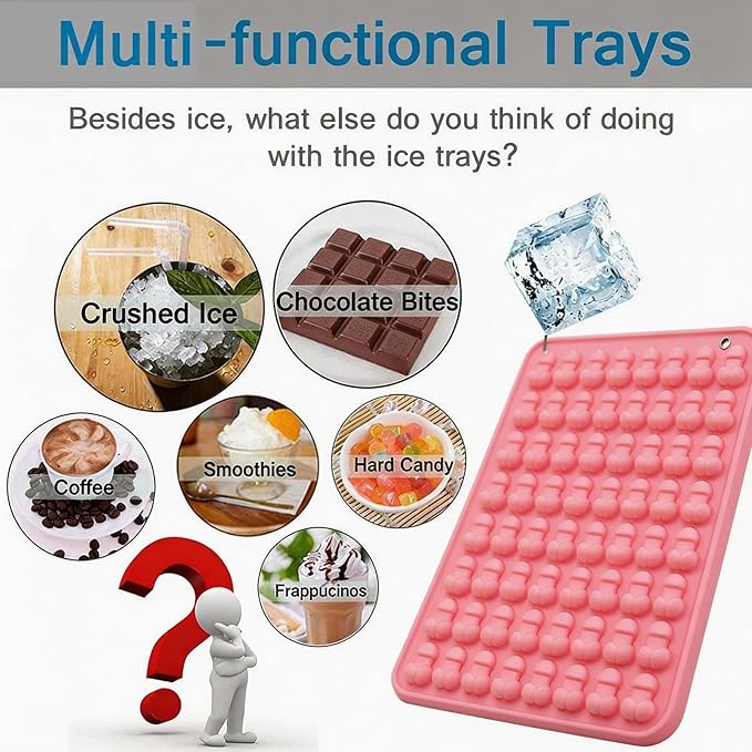 Silicone Chocolate Candy Mold,Siliconeice Ice Cube Tray Mold for Cocktails,Silicone Molds for Chocolate Resin Food Crafts Soap (pink)