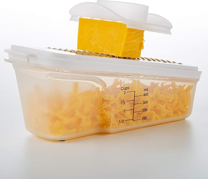 PrepWorks Grate, Slice & Store Set, One Size, Multi-Color – Versatile Food Prep Set with Storage Containers