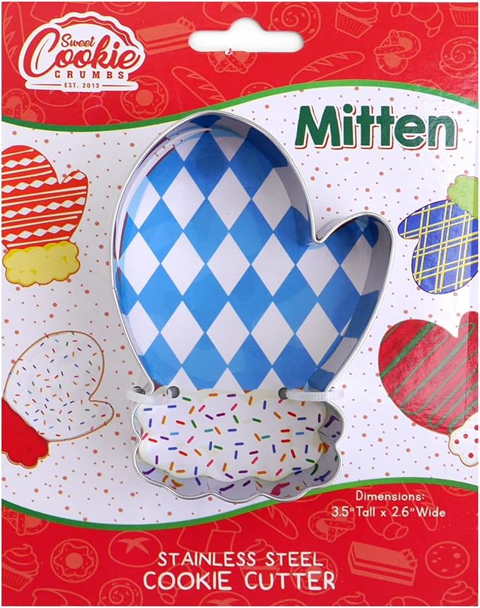 Mitten Cookie Cutter - Stainless Steel - Dishwasher Safe (Mitten)