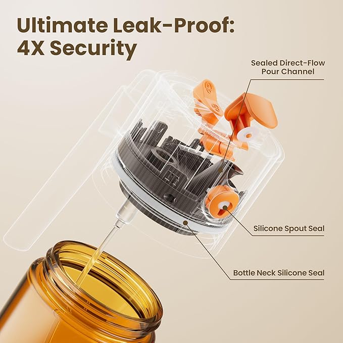 LAKUMIQI 2 in 1 Oil Sprayer for Cooking, 17oz Light-Blocking Glass Spray Bottle with Stickers, Oil Dispenser for Salad, Air Fryer & BBQ
