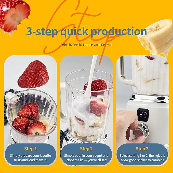 SUNHAIXIA Portable Blender - Citrus Juicer with Type-C Rechargeable (WHITE-600ML)