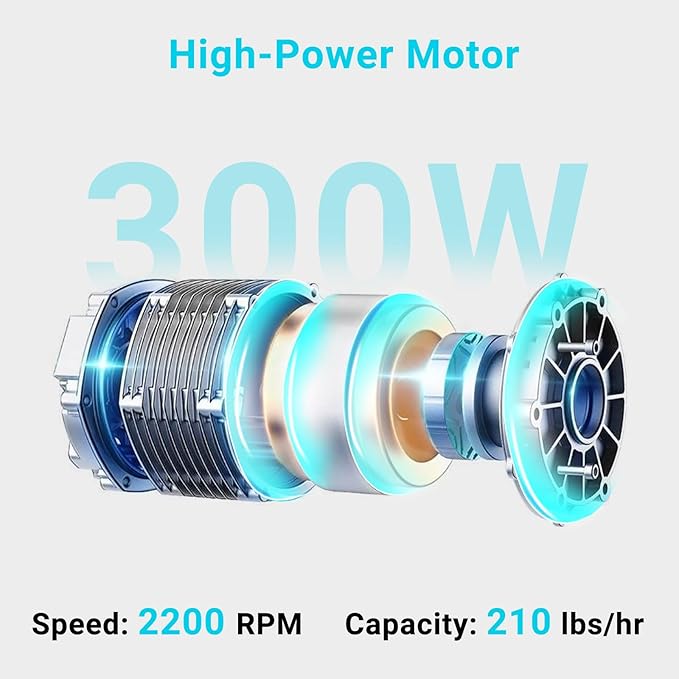 300W 210 lbs/hr ETL-Listed 4-Blade Electric Ice Shaver Machine with Ice Pick, Ice Crusher for Home Use and Commercial, Shaved Ice Machine, Ice Grinder, Silver