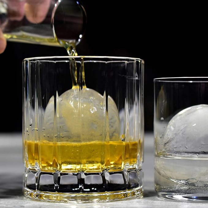 2 Pack Halloween Ice Cube Molds, Halloween Reusable Ice Cube Tray for Freezer, Black Silicone Ice Cube Tray with Lid, 3D Skull & Sphere Ice Cube Molds for Whiskey, Cocktails, Homemade Cold Drinks