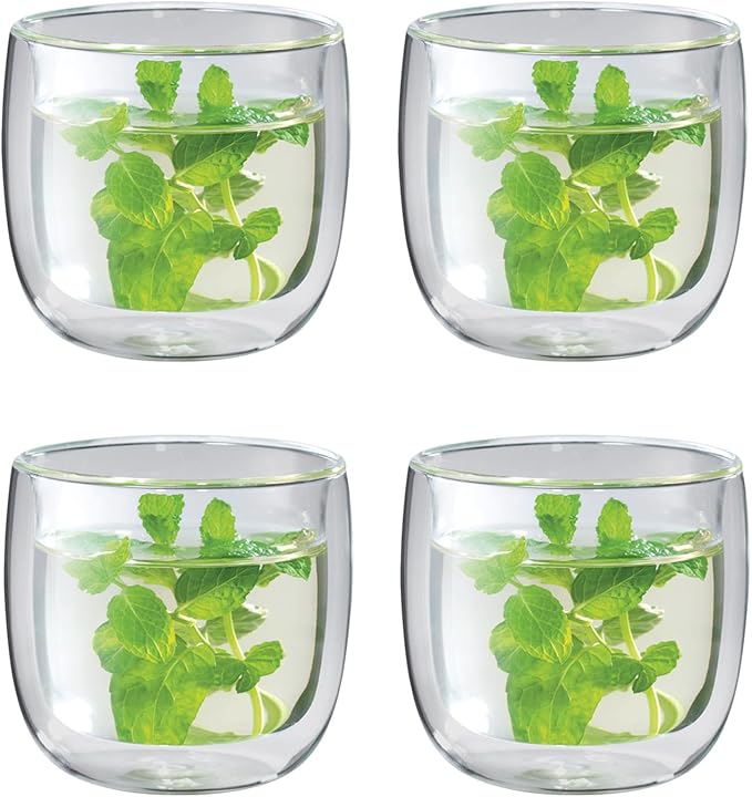 ZWILLING Sorrento 4-pc Double-Wall Glass Tea Cup Set