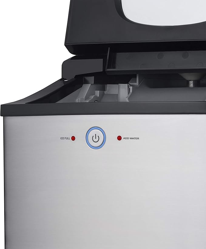 Newair Nugget Ice Maker, Sonic Speed Countertop Crunchy Ice Pellet Machine 45 lbs. of Ice a Day, Stainless Steel, Self-Cleaning Function and BPA-Free Parts, Perfect for Home, Kitchen, and More