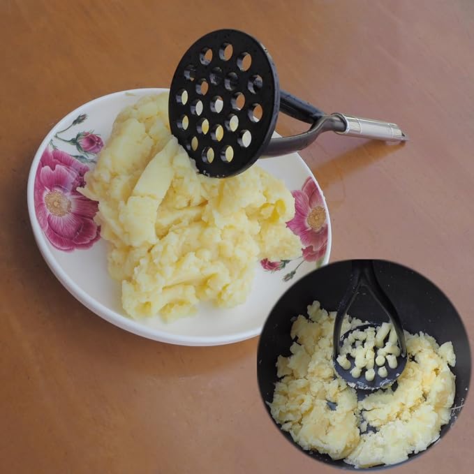 TENTA KITCHEN Good Grips Nylon Potato Solid Masher Ricer Press Blender Crusher for Non-Stick Cookware With Heat Resistant Stay Cool Stainless Steel Handle