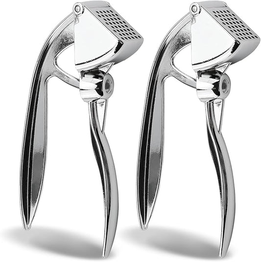 2Pcs Garlic Press Set, Multi-Functional Manual Garlic Mincer Tool for Effortless Garlic Mashing and Squeezing,Dishwasher Safe,Easy Grip,Must-Have Cooking Gadgets and Home Gadgets for Every Home Chef