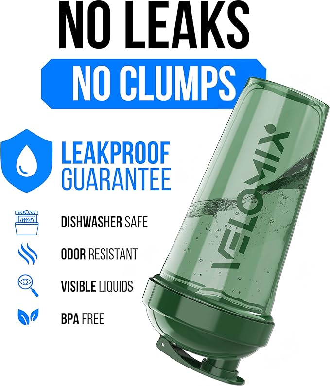 VELOMIX -4 PACK 28 Oz Protein Shaker Bottle for Protein Mixes - 4x Wire Whisk | Leak Proof Shaker Cups for Protein Shakes | Large, Stackable Protein Shaker Bottle Pack | Dishwasher Safe (Forest Edge)