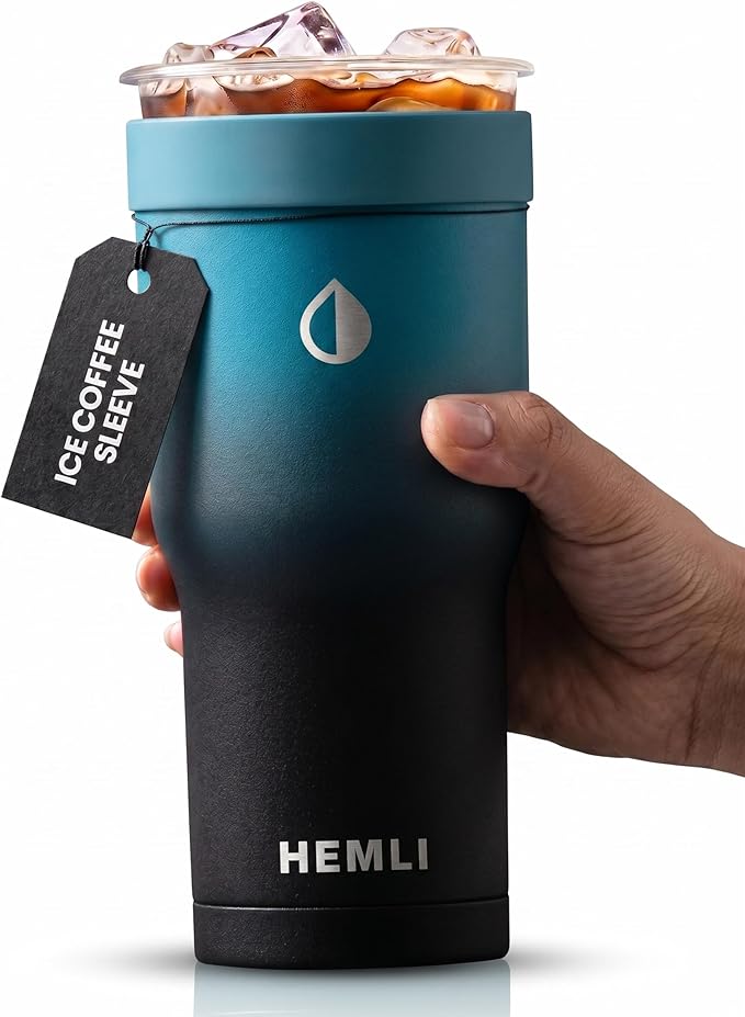 Universal Ice Coffee Sleeve Insulator - Insulated Iced Coffee Holder To Go, Insulated Cup Holder for Starbucks Dunkin Donuts McDonalds, Reusable Coffee Sleeve