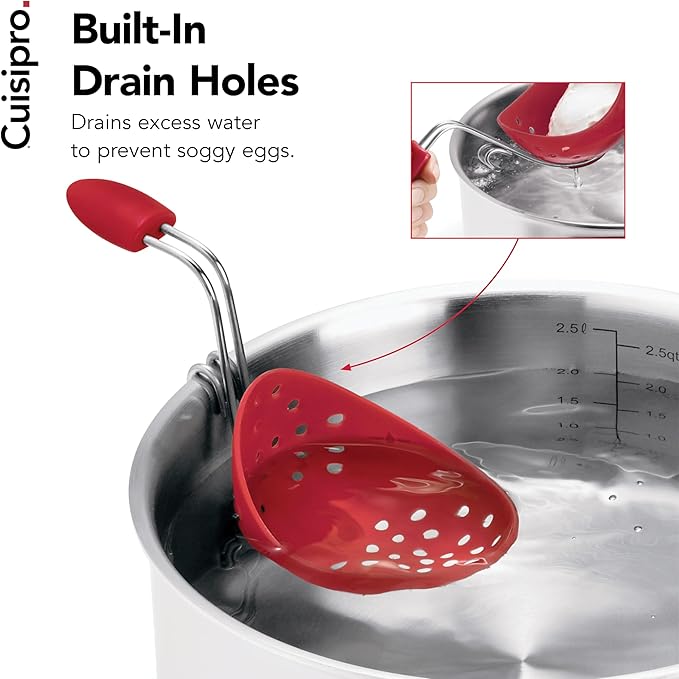 Browne & Co Cuisipro Egg Silicone Poacher Set of 2, Red