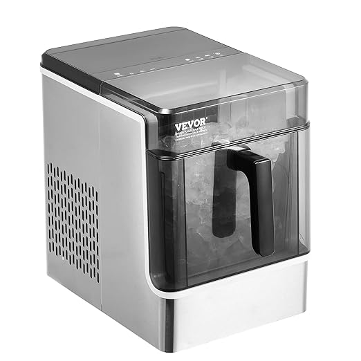 VEVOR Ice Cube Maker Countertop, 32 Cubes Ready in 15 Mins, 50lbs/24h Self-Cleaning Portable Ice Maker with Convenient Ice Transfer, 3 Sizes Ice Cube Maker Machine for Home Kitchen Office Party