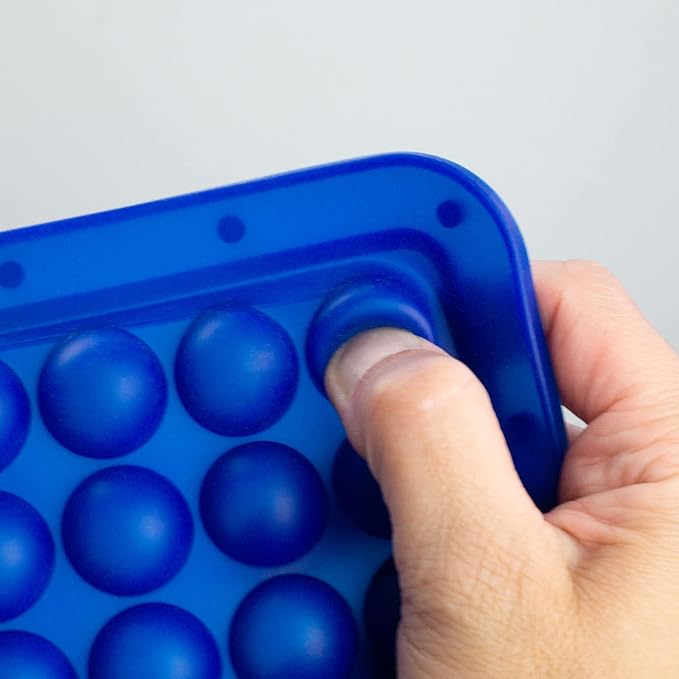 Lurch 240770 Ice Former Arctic Ball Diameter 2 cm Blue Ice Cube Tray for 54 Ice Cubes with Transparent Lid Blue