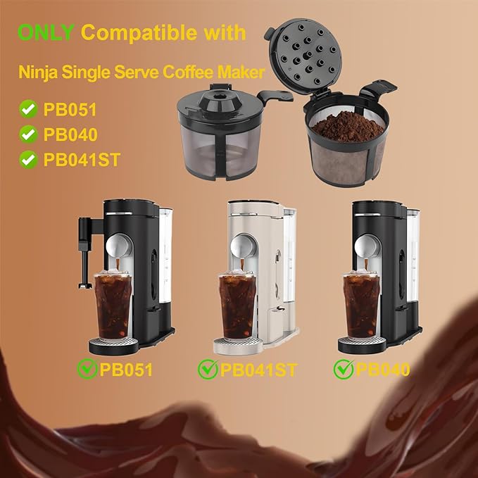 Reusable Coffee Filter Compatible with Ninja PB051 / PB041ST, Great replacement Coffee Basket for Ninja Coffee Maker (1)