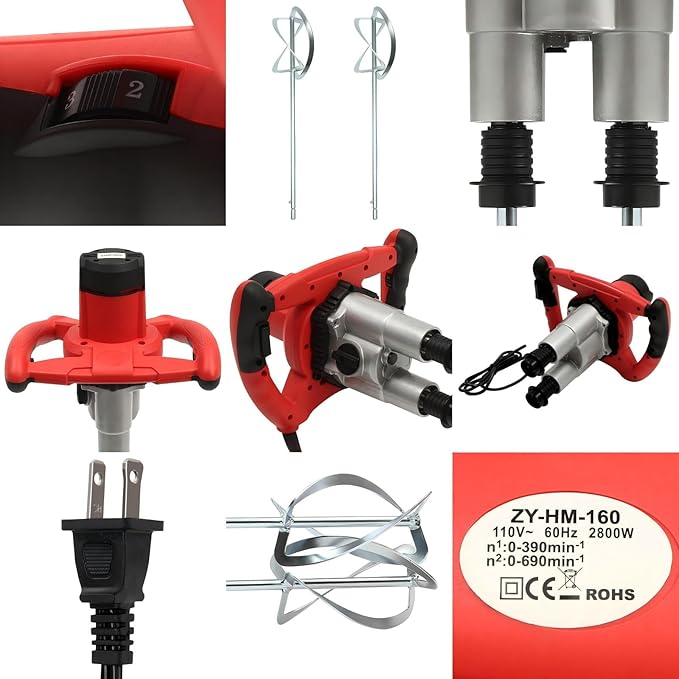 Lab Overhead Stirrer 100W Electric Overhead Mixer 10L Laboratory Industrial Liquid Mixer, 0-120min Time and 0-2800RPM Speed Adjustable Stirring Lab Mixer