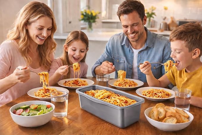 Microwave Pasta Cooker with Built-in Portion Tool – BPA-Free, Non-Stick Quick Meal Maker for Pasta, Ramen & Veggies – Ideal for Dorms, Small Kitchens, and RVs by Dependable Industries