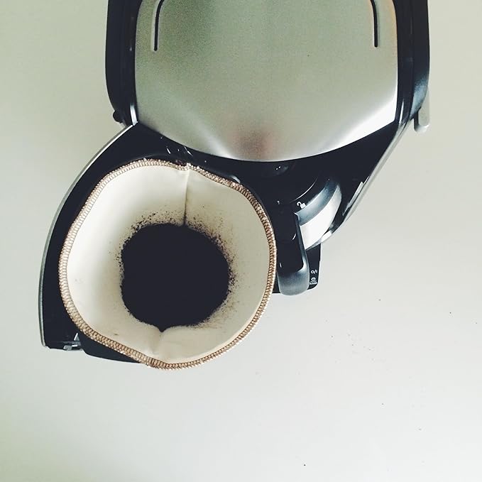 CoffeeSock ’The Original’ Reusable 100% Organic Cotton Coffee Filters - 2 pk Cone #4 Filters | Coffee Sock Cloth Drip 4 Coffee Filter | Organic Cotton Alternative - Zero-Waste & Eco-Friendly - C4