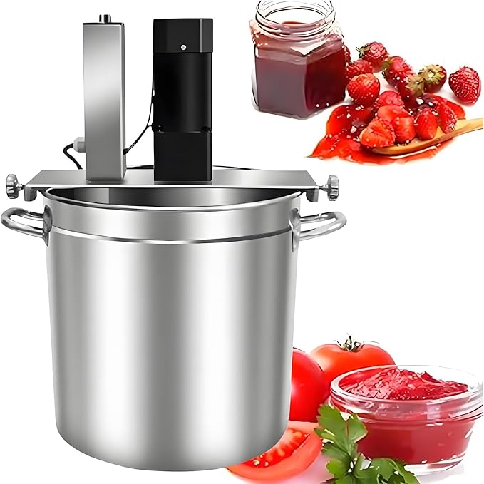 30L/40L/50L/60L Automatic Pot Stirrer Mixer, Commercial Automatic Food Mixer, Stirring Speed Adjustable, 4 Blade Scraper, for Sauces, Jams, Meat Sauces, Chili Sauces. 30L