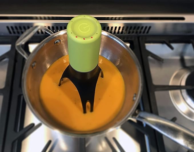 Uutensil Stirr - The Unique Automatic Pan Stirrer - With LED Speed Indicator, Olive